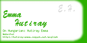 emma hutiray business card